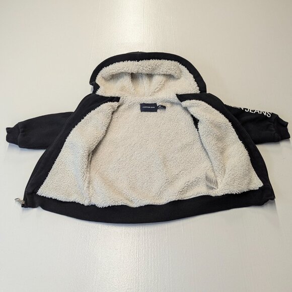 Calvin Klein Size 3T Black Sherpa Lined Jacket - Picture 9 of 11